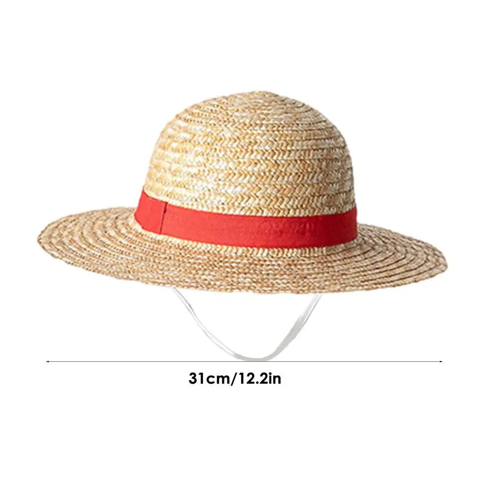 Chapeau de paille pour cosplay d'anime, accessoire de jeu de rôle Luffy, chapeau d'été pour performance scénique, accessoires pour adultes unisexes, chapeau pare-soleil