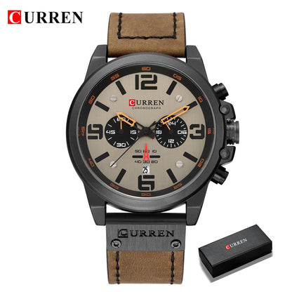 Montre pour hommes Top marque de luxe CURREN mode cuir Quartz hommes montres Date affaires Sport Homme montre-bracelet horloge Montre Homme