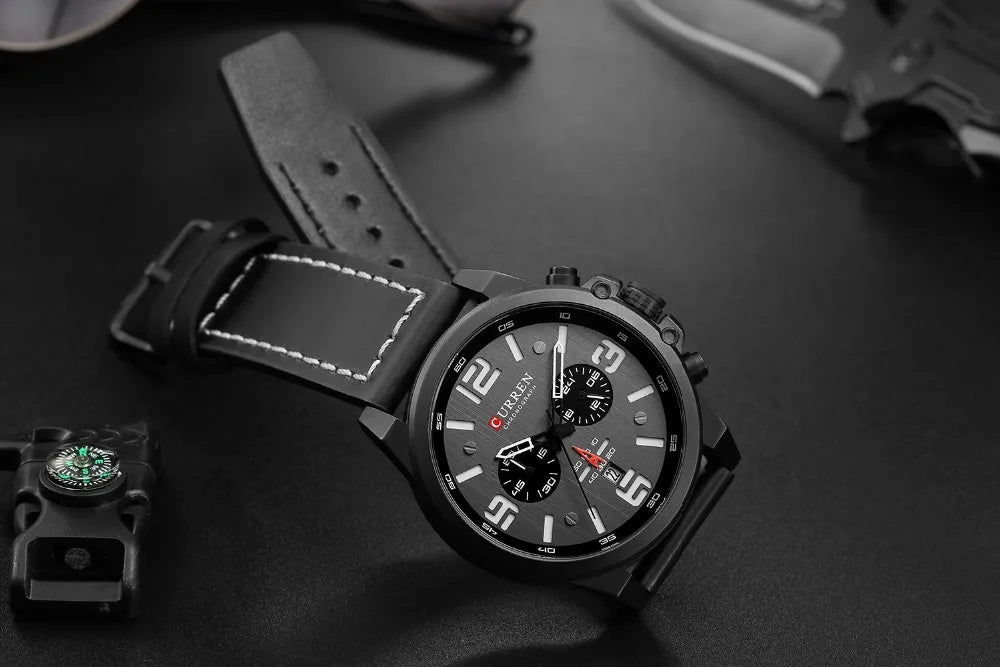 Montre pour hommes Top marque de luxe CURREN mode cuir Quartz hommes montres Date affaires Sport Homme montre-bracelet horloge Montre Homme