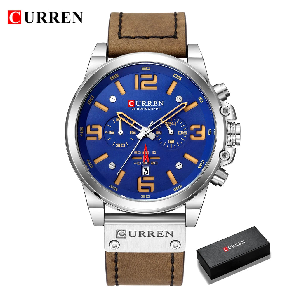 Montre pour hommes Top marque de luxe CURREN mode cuir Quartz hommes montres Date affaires Sport Homme montre-bracelet horloge Montre Homme
