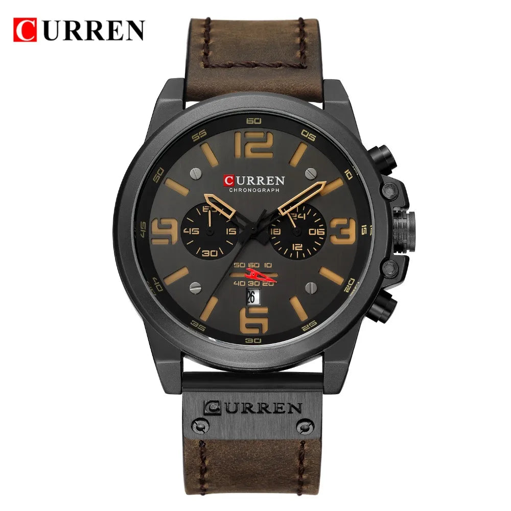 Montre pour hommes Top marque de luxe CURREN mode cuir Quartz hommes montres Date affaires Sport Homme montre-bracelet horloge Montre Homme