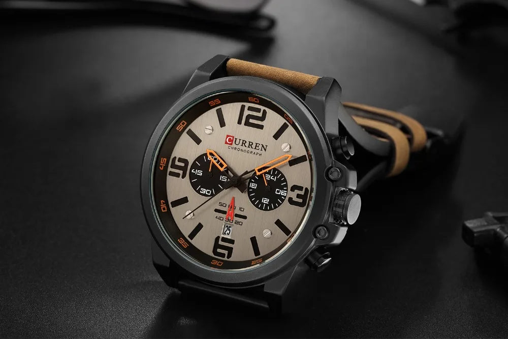 Montre pour hommes Top marque de luxe CURREN mode cuir Quartz hommes montres Date affaires Sport Homme montre-bracelet horloge Montre Homme