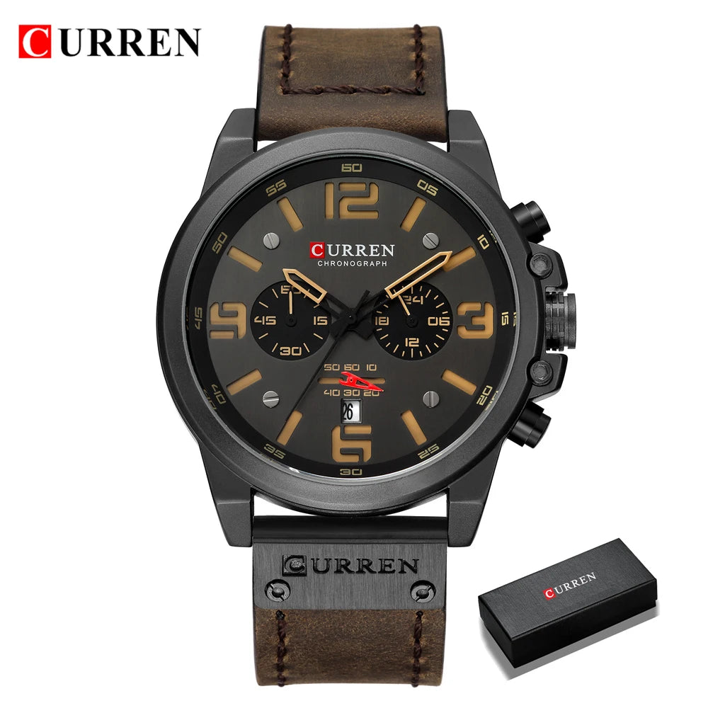 Montre pour hommes Top marque de luxe CURREN mode cuir Quartz hommes montres Date affaires Sport Homme montre-bracelet horloge Montre Homme