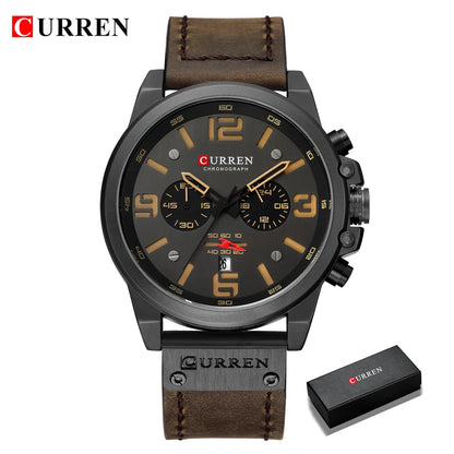 Montre pour hommes Top marque de luxe CURREN mode cuir Quartz hommes montres Date affaires Sport Homme montre-bracelet horloge Montre Homme