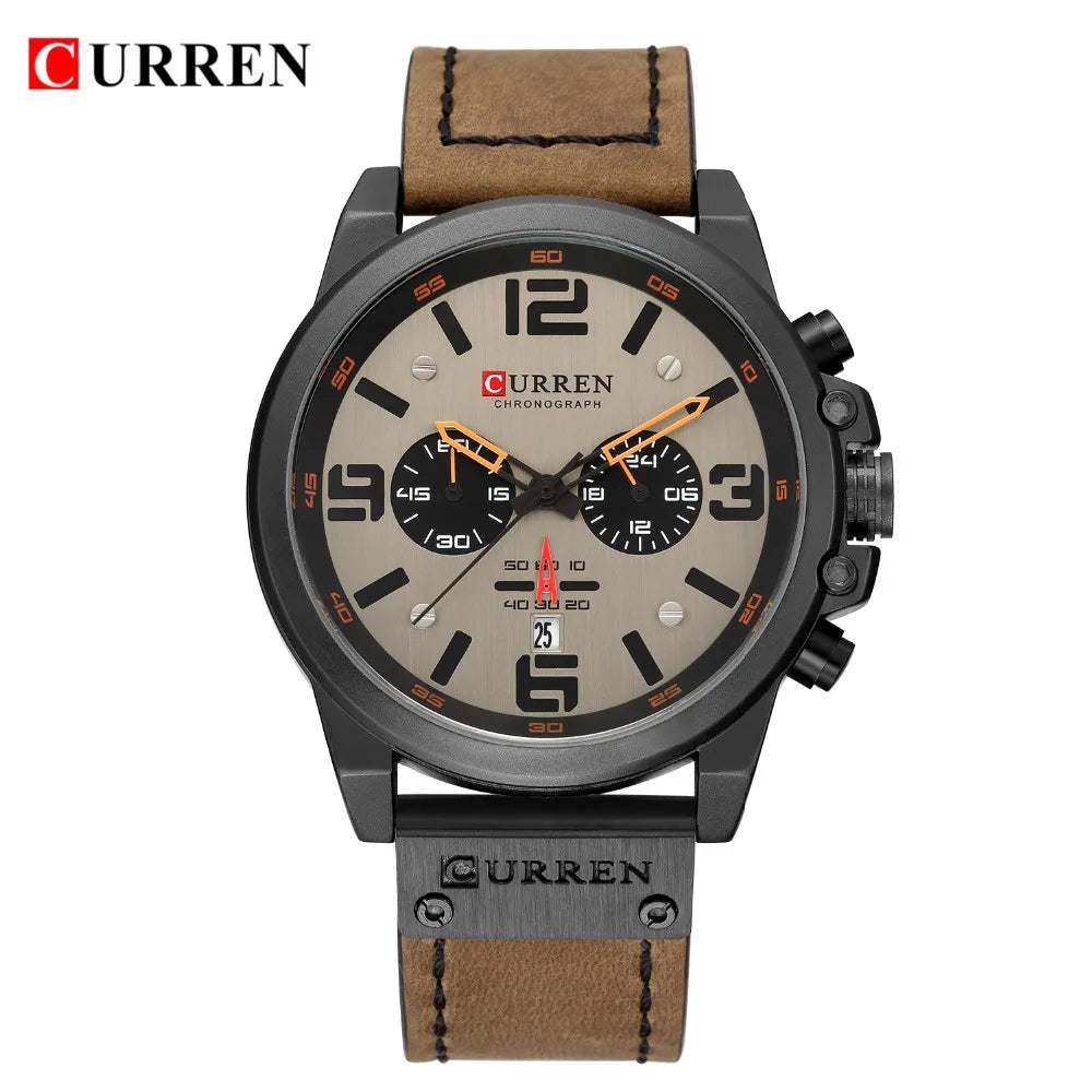 Montre pour hommes Top marque de luxe CURREN mode cuir Quartz hommes montres Date affaires Sport Homme montre-bracelet horloge Montre Homme