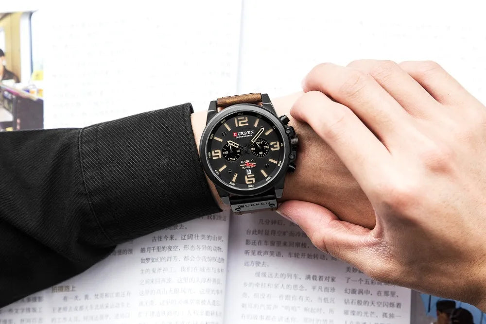 Montre pour hommes Top marque de luxe CURREN mode cuir Quartz hommes montres Date affaires Sport Homme montre-bracelet horloge Montre Homme
