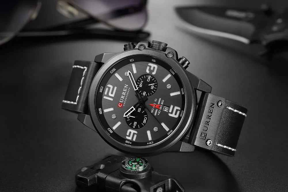 Montre pour hommes Top marque de luxe CURREN mode cuir Quartz hommes montres Date affaires Sport Homme montre-bracelet horloge Montre Homme
