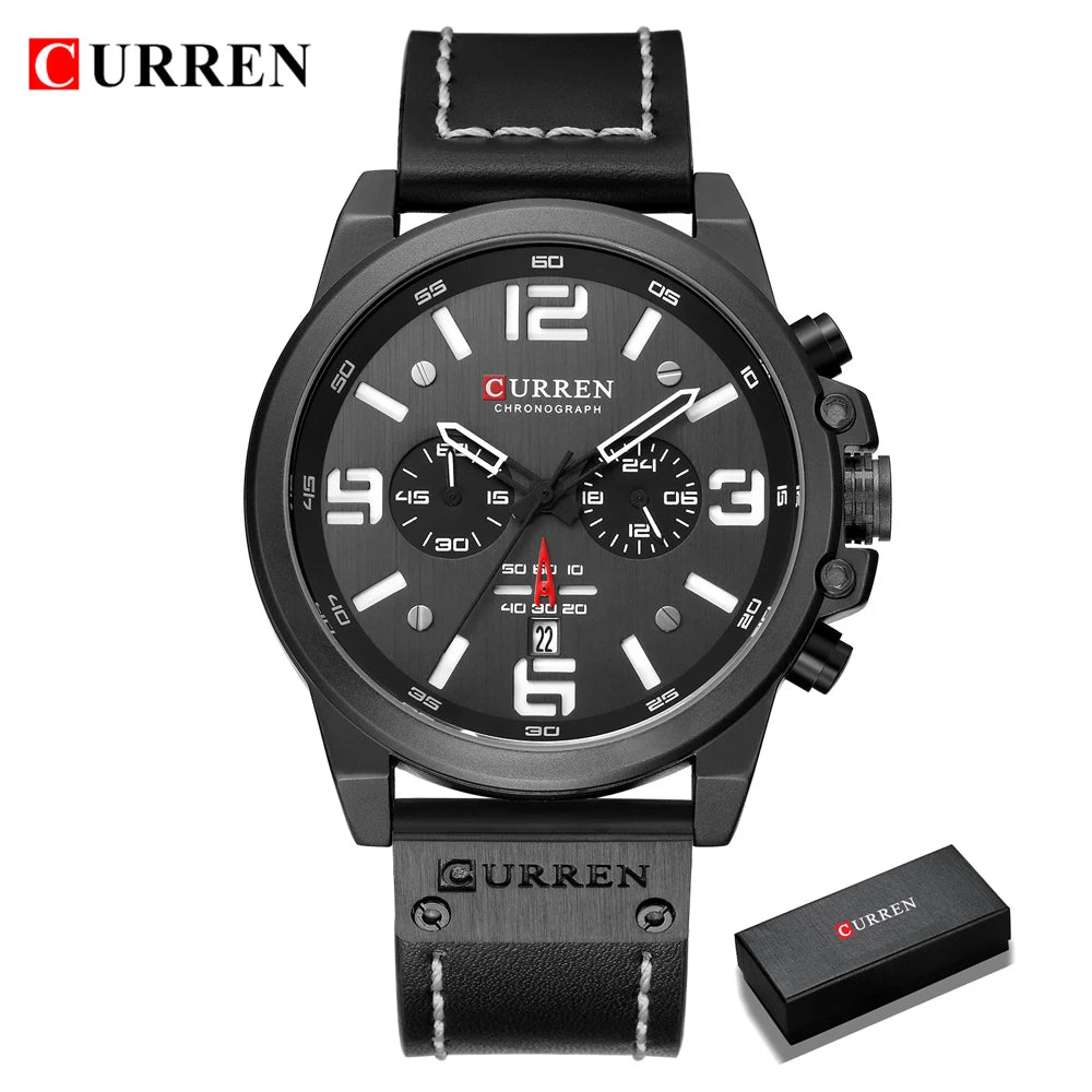 Montre pour hommes Top marque de luxe CURREN mode cuir Quartz hommes montres Date affaires Sport Homme montre-bracelet horloge Montre Homme