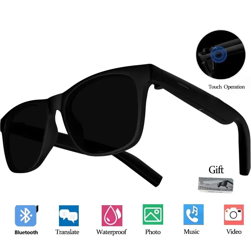 Lunettes intelligentes Lenovo 8K avec caméra IA, contrôle tactile, enregistrement photo, traducteur, assistant vocal, musique, Bluetooth sans fil