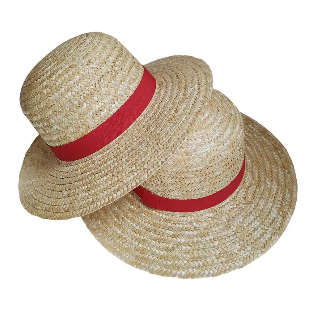 Chapeau de paille pour cosplay d'anime, accessoire de jeu de rôle Luffy, chapeau d'été pour performance scénique, accessoires pour adultes unisexes, chapeau pare-soleil