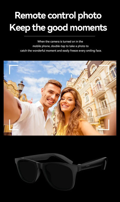 Lunettes intelligentes Lenovo 8K avec caméra IA, contrôle tactile, enregistrement photo, traducteur, assistant vocal, musique, Bluetooth sans fil