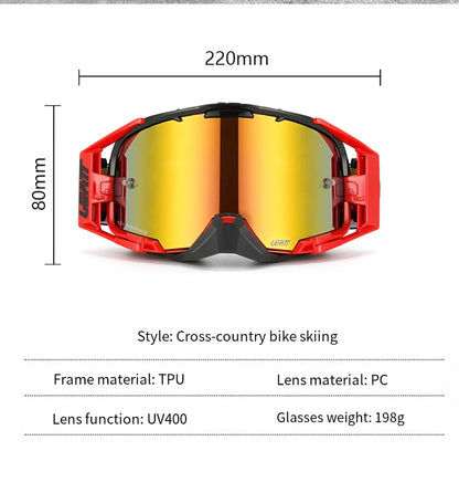 Lunettes de moto, lunettes de motocross, lunettes de soleil tout-terrain pour homme, masque MTB ATV, protection coupe-vent, lunettes de cyclisme et de course