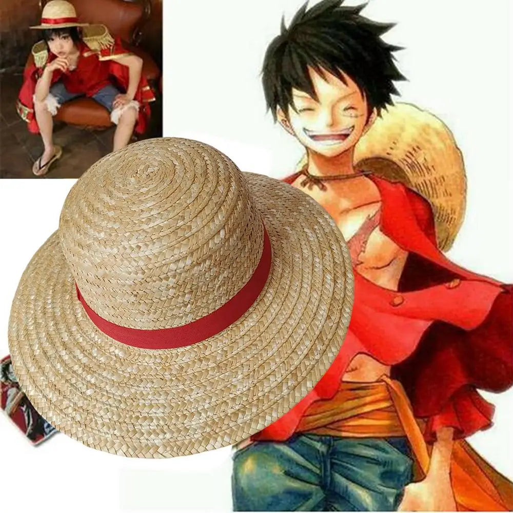 Chapeau de paille pour cosplay d'anime, accessoire de jeu de rôle Luffy, chapeau d'été pour performance scénique, accessoires pour adultes unisexes, chapeau pare-soleil