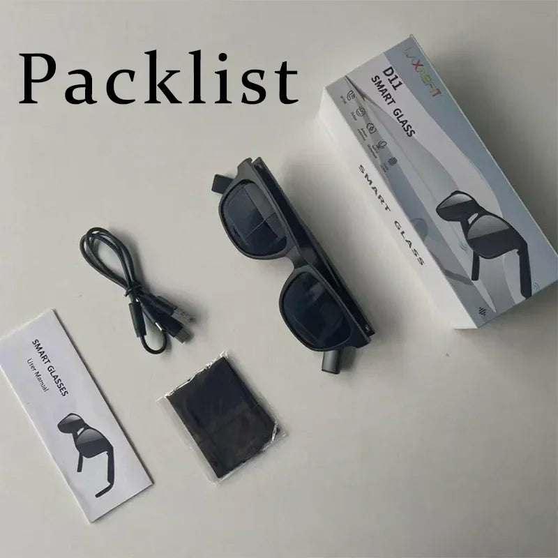 Lunettes intelligentes Lenovo 8K avec caméra IA, contrôle tactile, enregistrement photo, traducteur, assistant vocal, musique, Bluetooth sans fil