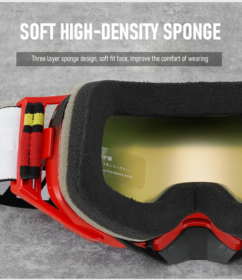 Lunettes de moto, lunettes de motocross, lunettes de soleil tout-terrain pour homme, masque MTB ATV, protection coupe-vent, lunettes de cyclisme et de course