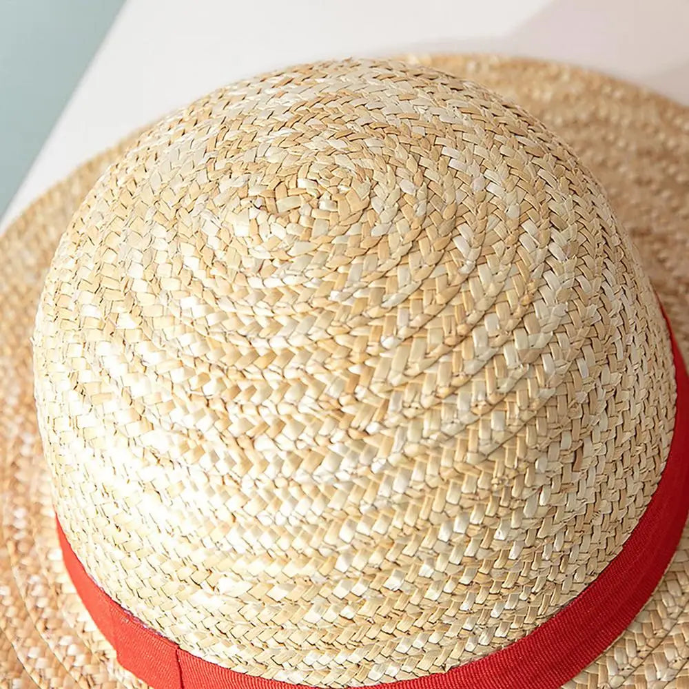 Chapeau de paille pour cosplay d'anime, accessoire de jeu de rôle Luffy, chapeau d'été pour performance scénique, accessoires pour adultes unisexes, chapeau pare-soleil