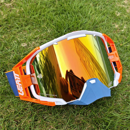 Lunettes de moto, lunettes de motocross, lunettes de soleil tout-terrain pour homme, masque MTB ATV, protection coupe-vent, lunettes de cyclisme et de course