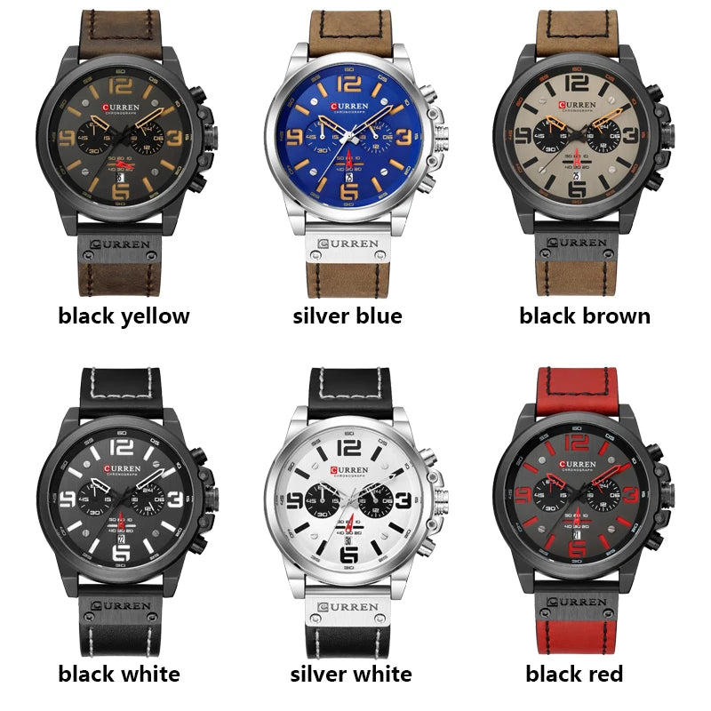 Montre pour hommes Top marque de luxe CURREN mode cuir Quartz hommes montres Date affaires Sport Homme montre-bracelet horloge Montre Homme