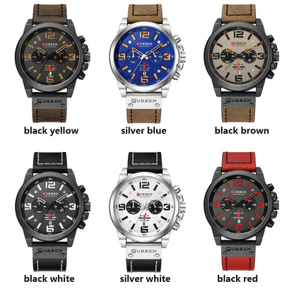 Montre pour hommes Top marque de luxe CURREN mode cuir Quartz hommes montres Date affaires Sport Homme montre-bracelet horloge Montre Homme