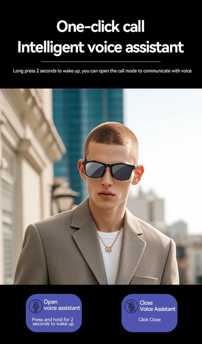 Lunettes intelligentes Lenovo 8K avec caméra IA, contrôle tactile, enregistrement photo, traducteur, assistant vocal, musique, Bluetooth sans fil