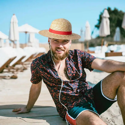 Chapeau de paille pour cosplay d'anime, accessoire de jeu de rôle Luffy, chapeau d'été pour performance scénique, accessoires pour adultes unisexes, chapeau pare-soleil