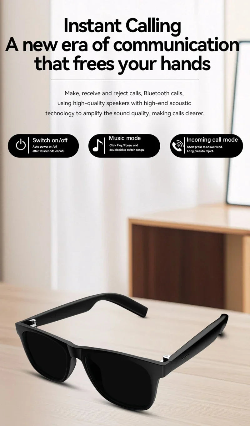 Lunettes intelligentes Lenovo 8K avec caméra IA, contrôle tactile, enregistrement photo, traducteur, assistant vocal, musique, Bluetooth sans fil