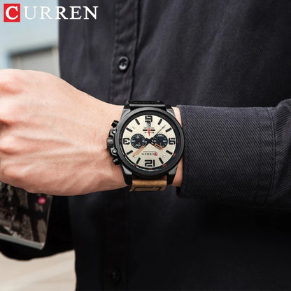 Montre pour hommes Top marque de luxe CURREN mode cuir Quartz hommes montres Date affaires Sport Homme montre-bracelet horloge Montre Homme
