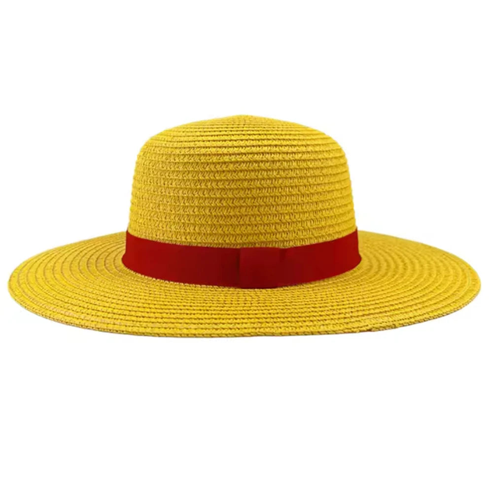 Chapeau de paille pour cosplay d'anime, accessoire de jeu de rôle Luffy, chapeau d'été pour performance scénique, accessoires pour adultes unisexes, chapeau pare-soleil