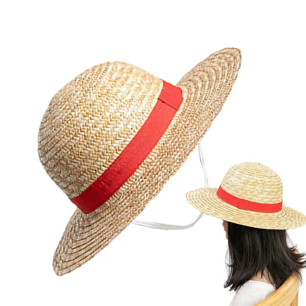 Chapeau de paille pour cosplay d'anime, accessoire de jeu de rôle Luffy, chapeau d'été pour performance scénique, accessoires pour adultes unisexes, chapeau pare-soleil