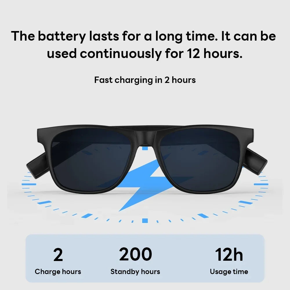 Lunettes intelligentes Lenovo 8K avec caméra IA, contrôle tactile, enregistrement photo, traducteur, assistant vocal, musique, Bluetooth sans fil