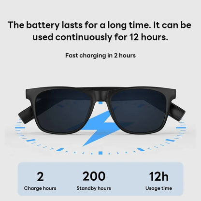 Lunettes intelligentes Lenovo 8K avec caméra IA, contrôle tactile, enregistrement photo, traducteur, assistant vocal, musique, Bluetooth sans fil