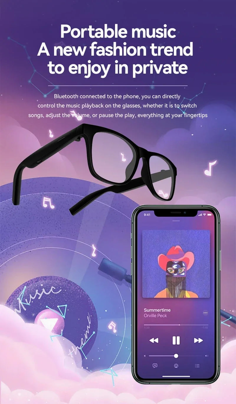 Lunettes intelligentes Lenovo 8K avec caméra IA, contrôle tactile, enregistrement photo, traducteur, assistant vocal, musique, Bluetooth sans fil