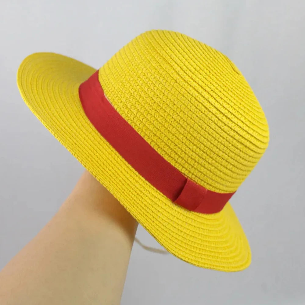 Chapeau de paille pour cosplay d'anime, accessoire de jeu de rôle Luffy, chapeau d'été pour performance scénique, accessoires pour adultes unisexes, chapeau pare-soleil
