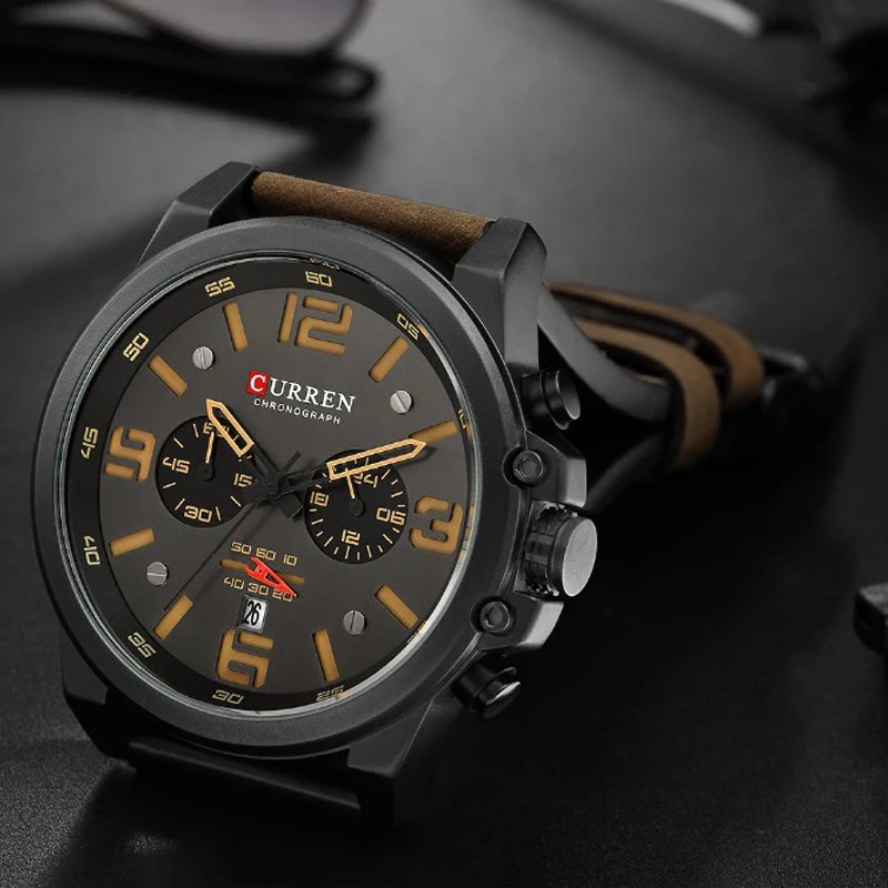 Montre pour hommes Top marque de luxe CURREN mode cuir Quartz hommes montres Date affaires Sport Homme montre-bracelet horloge Montre Homme