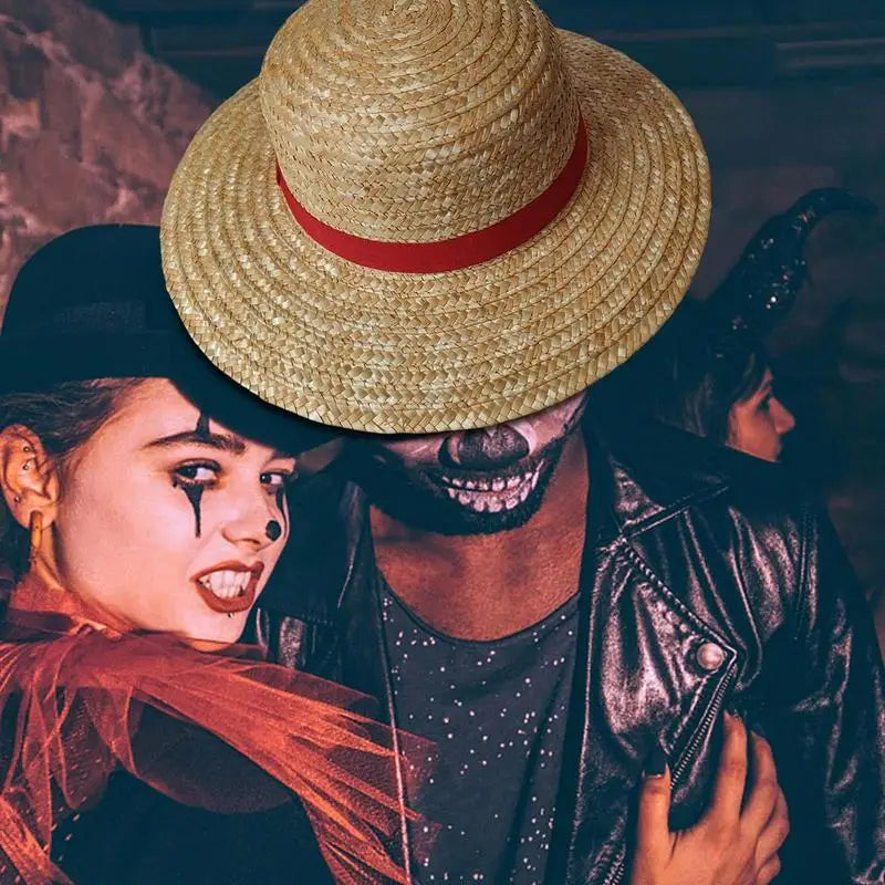Chapeau de paille pour cosplay d'anime, accessoire de jeu de rôle Luffy, chapeau d'été pour performance scénique, accessoires pour adultes unisexes, chapeau pare-soleil