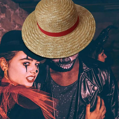 Chapeau de paille pour cosplay d'anime, accessoire de jeu de rôle Luffy, chapeau d'été pour performance scénique, accessoires pour adultes unisexes, chapeau pare-soleil