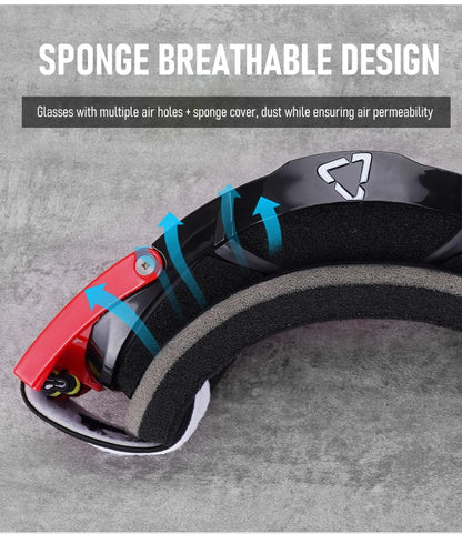 Lunettes de moto, lunettes de motocross, lunettes de soleil tout-terrain pour homme, masque MTB ATV, protection coupe-vent, lunettes de cyclisme et de course