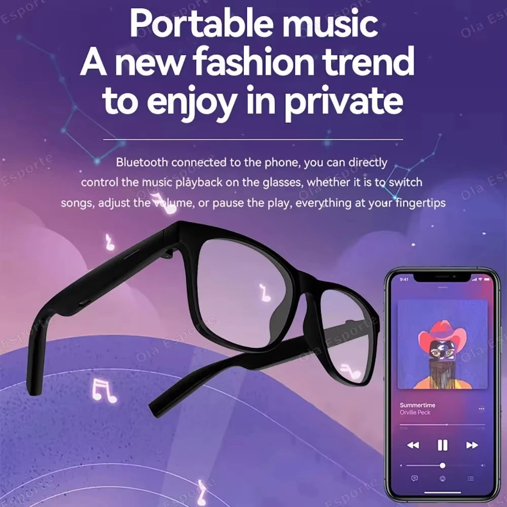 Lunettes intelligentes Lenovo 8K avec caméra IA, contrôle tactile, enregistrement photo, traducteur, assistant vocal, musique, Bluetooth sans fil